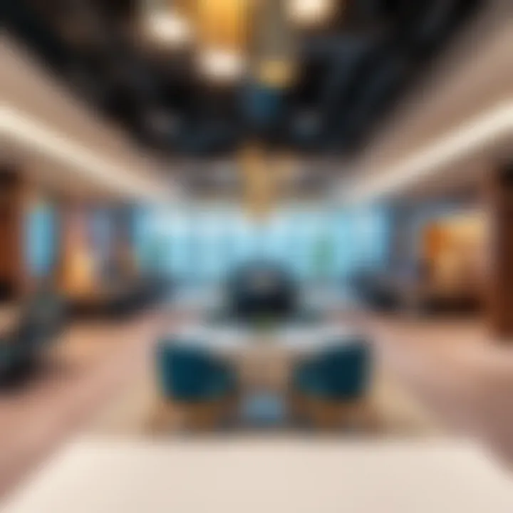 Interior workspace environment featuring innovative design elements