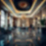Luxurious hotel lobby in Dubai showcasing elegant design