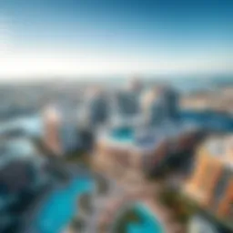 Aerial view of Pointe Dubai showcasing its architectural design