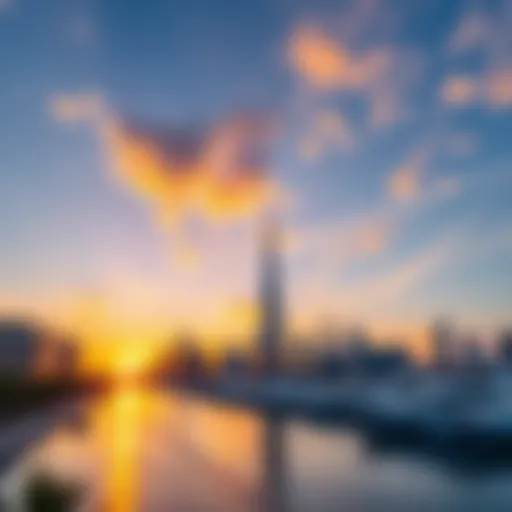 Dubai Marina Sunset Magic Stunning sunset over the Dubai Marina skyline