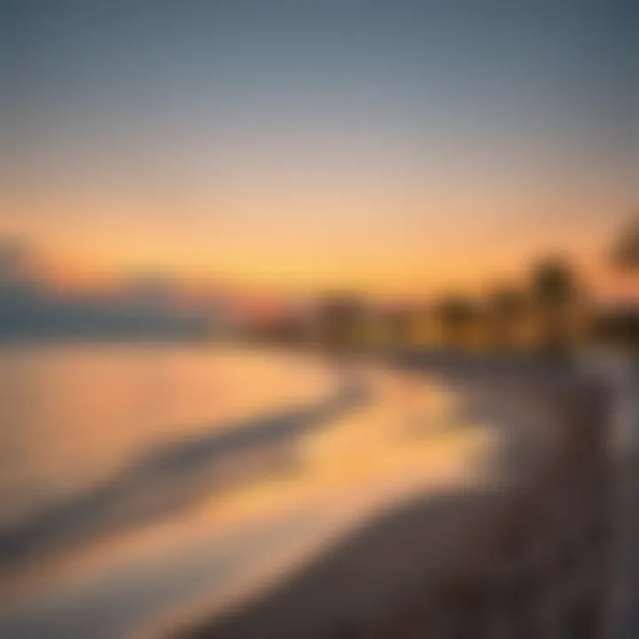 Jumeirah Beach Evening Glow Golden hues reflecting on the Arabian Gulf at Jumeirah Beach