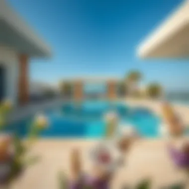 Exclusive Outdoor Pool in Dubai Hills Exclusive outdoor pool area in Dubai Hills property