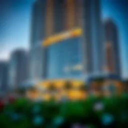 Stunning exterior view of the Pullman Jumeirah Lakes Towers