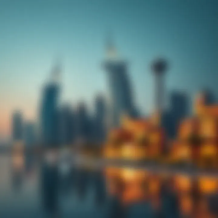 Luxury Properties in Dubai's Skyline Stunning skyline of Dubai showcasing luxury properties