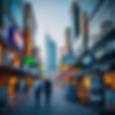 Commercial Prosperity in Dubai Vibrant commercial district showcasing thriving businesses