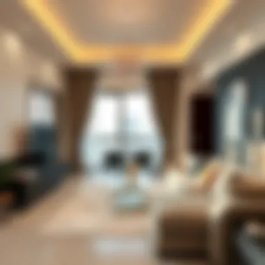 Stylish One-Bedroom Flat Interior Modern one-bedroom flat in Jebel Ali showcasing stylish interior design
