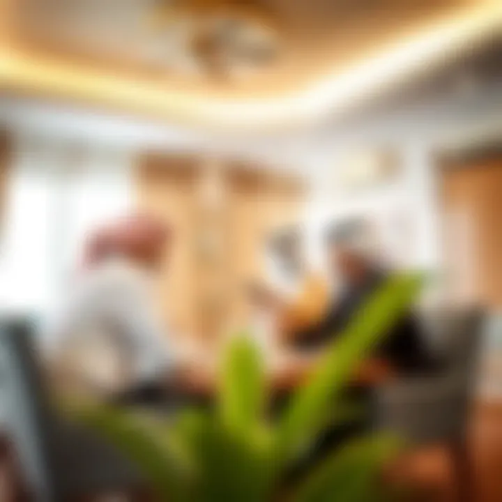 A negotiation meeting between landlords and tenants in Bani Yas.