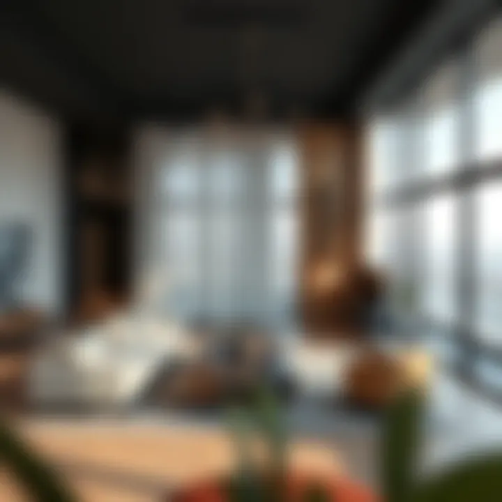 Luxurious living space inside Rukan Lofts highlighting contemporary interiors