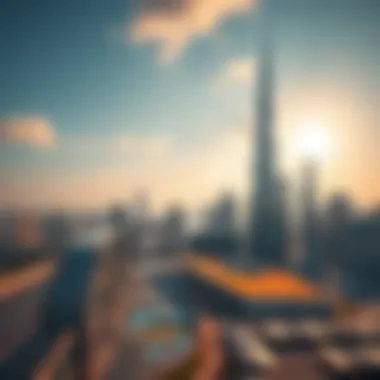 Dynamic skyline of Dubai emphasizing the strategic location of SBK Al Bahri Gate 2