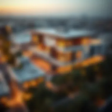 Modern Architecture of Sobha Realty Station Aerial view of Sobha Realty Station showcasing modern architecture