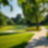 A serene view of South Ridge Park showcasing its lush greenery and walking paths
