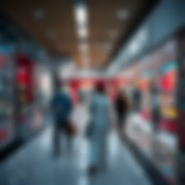 Engaging Shopping Experience Customers exploring the aisles of Spinneys