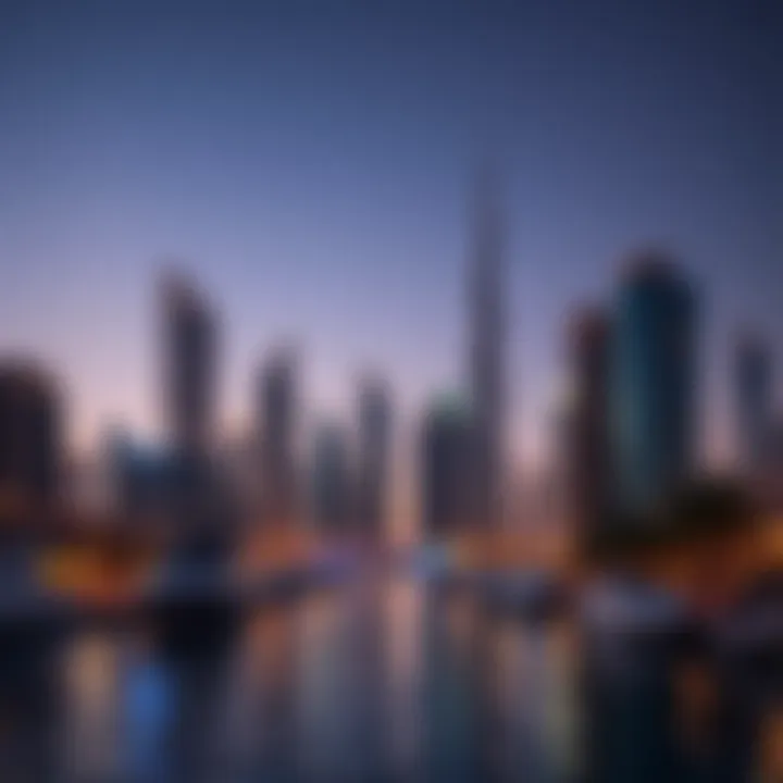 The futuristic design of the Dubai Marina skyline