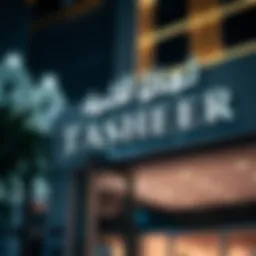 Overview of Tasheel center signage