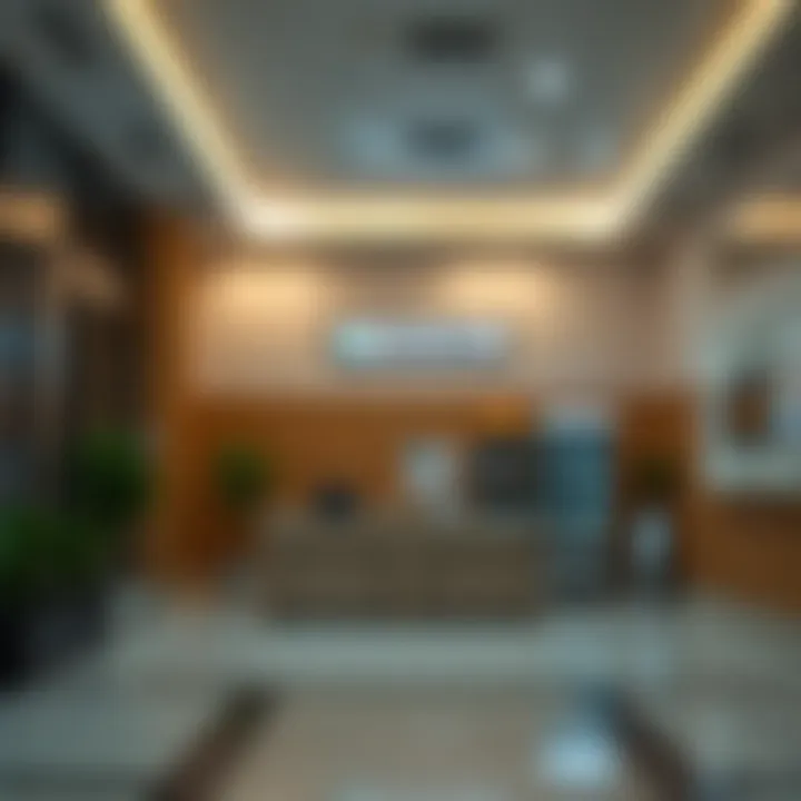 Service Area Inside Tasheel Center Interior view of a Tasheel service area