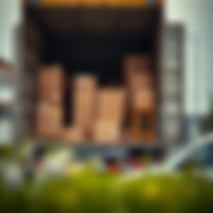 A well-organized moving truck loaded with furniture and boxes ready for relocation