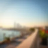 A panoramic view of the Corniche showcasing its stunning skyline and waterfront
