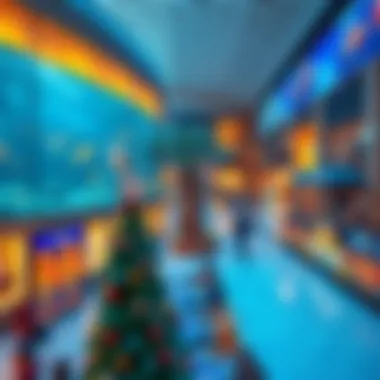 Diverse Entertainment Offerings at Dubai Mall Entertainment options at Dubai Mall, featuring an aquarium and amusement attractions.
