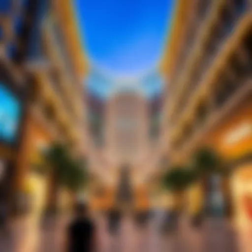 Architectural Marvel of Dubai Mall Stunning view of the Dubai Mall exterior showcasing its architectural marvel.