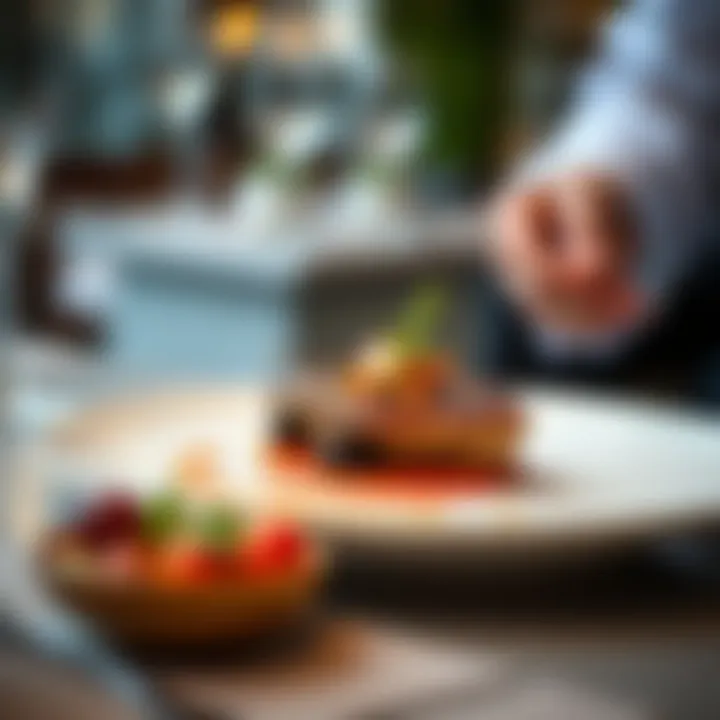 An elegant dish featuring innovative presentation and local ingredients