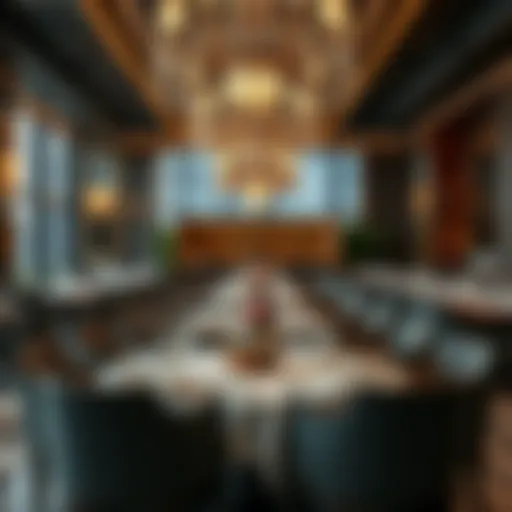 A luxurious dining setting showcasing a Michelin-starred restaurant in Dubai