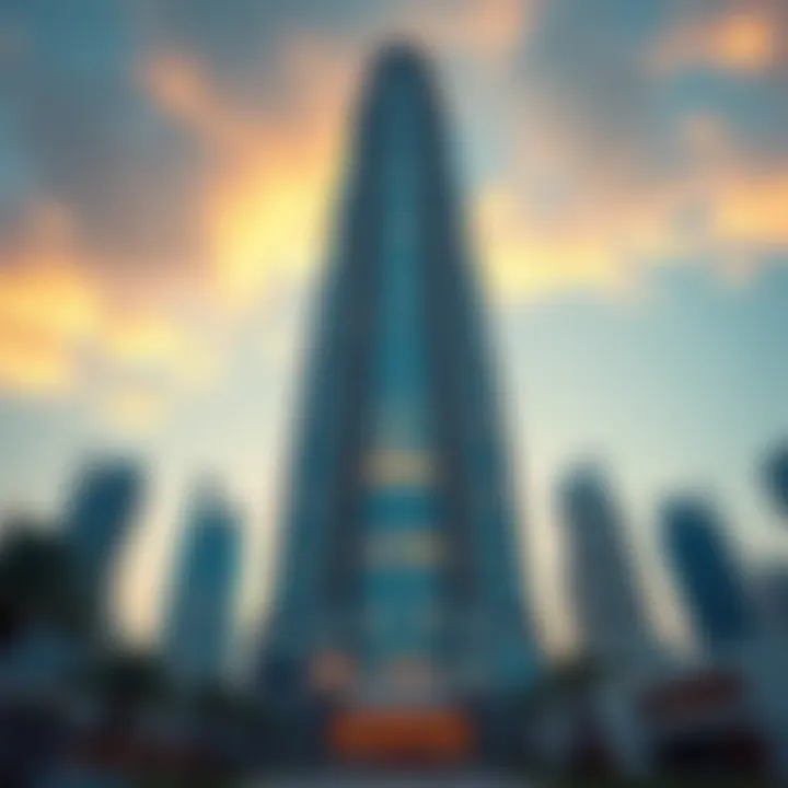 Stunning architectural facade of The Residence Tower 1