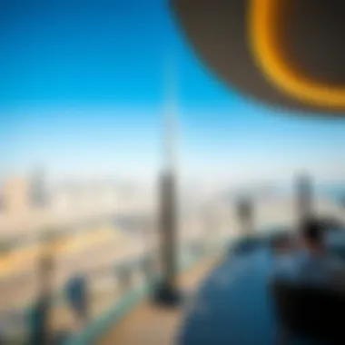 Panoramic view of Dubai skyline from The Residence Tower 1