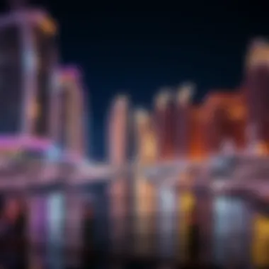 The vibrant atmosphere of the Dubai Marina with luxurious yachts and shimmering waters.