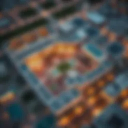 Aerial view of Town Square Dubai showcasing the layout and surrounding areas