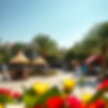 Community Park in Town Square Zahra A vibrant community park in Town Square Zahra filled with families enjoying recreational activities.