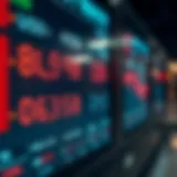 Currency exchange rates displayed on a digital board