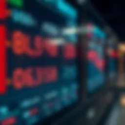 Currency exchange rates displayed on a digital board
