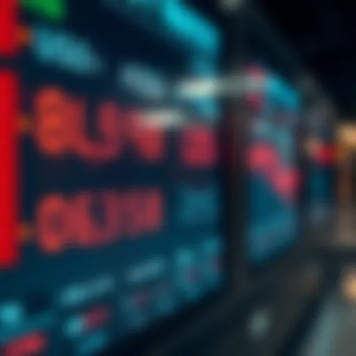 Currency exchange rates displayed on a digital board