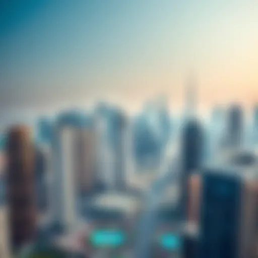 Overview of Dubai's skyline with real estate buildings
