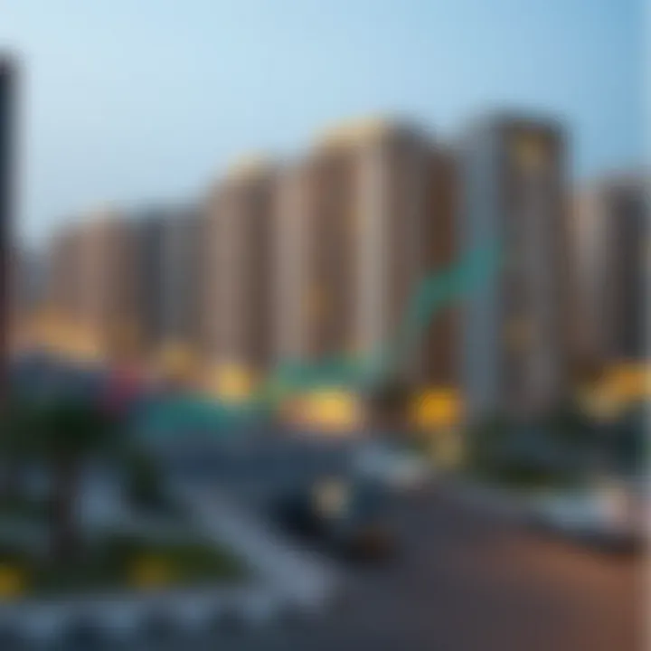 A chart illustrating rental pricing trends in Al Quoz over the past years