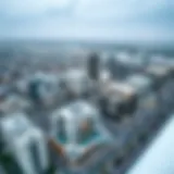 Aerial view of TEcom area showcasing modern architecture
