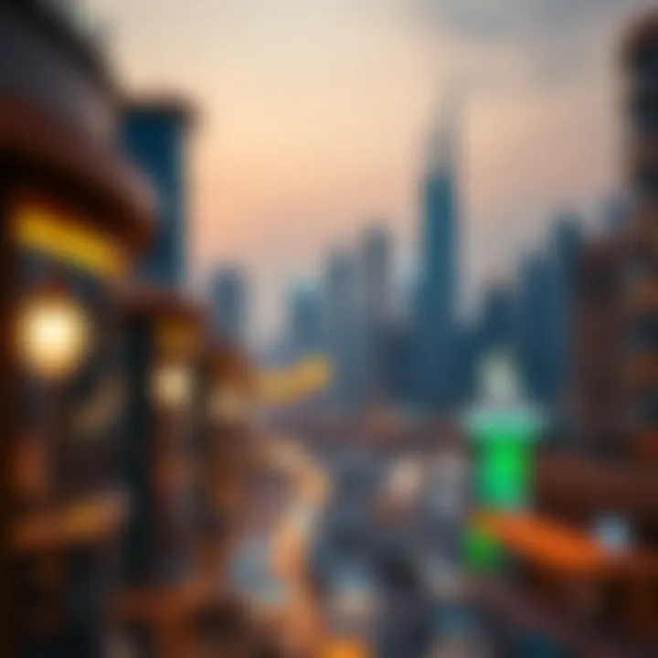 Stunning skyline of Dubai during the Ramadan month
