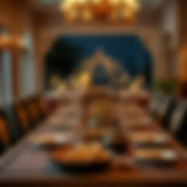 Traditional Iftar Table Traditional Iftar table set for Ramadan