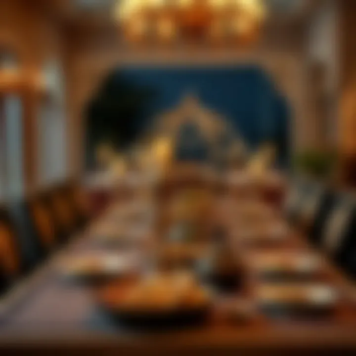 Traditional Iftar Table Traditional Iftar table set for Ramadan