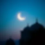 Lunar crescent symbolizing the start of Ramadan