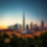 Stunning skyline of Dubai with modern architecture