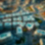 Aerial Perspective of Warsan 4 Aerial view of Warsan 4 showcasing its modern architecture and urban layout