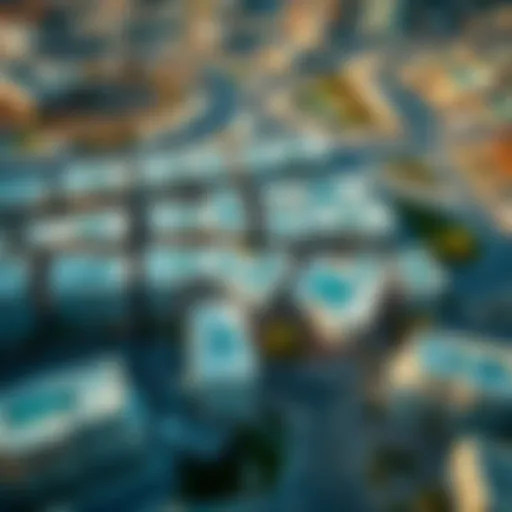 Aerial Perspective of Warsan 4 Aerial view of Warsan 4 showcasing its modern architecture and urban layout