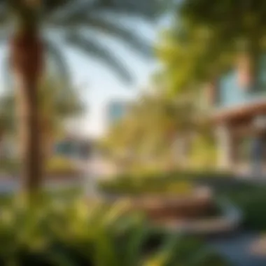 Sustainable Design in Wasl Green Park Sustainable design elements integrated into Wasl Green Park, showcasing urban planning innovation.